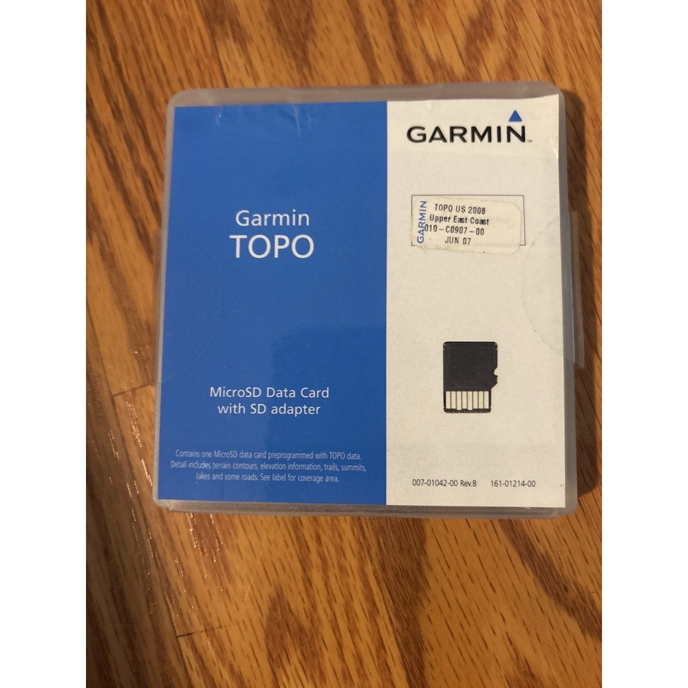 Garmin TOPO US 2008 Upper East Coast MicroSD GPS Map Card SD Adapter